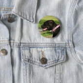 Badge Rond 5 Cm Pitbull noir (En situation)