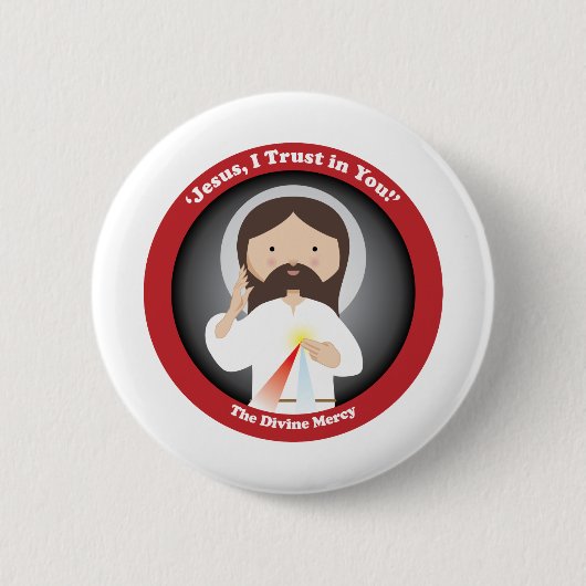 Badge Rond 5 Cm Pitié divine de Jésus (Devant)
