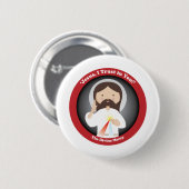 Badge Rond 5 Cm Pitié divine de Jésus (Devant & derrière)