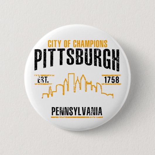 Badge Rond 5 Cm Pittsburgh (Devant)