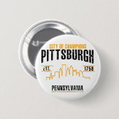 Badge Rond 5 Cm Pittsburgh (Devant & derrière)