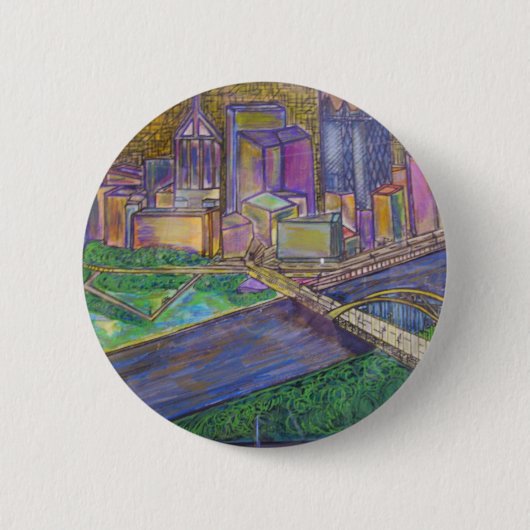 Badge Rond 5 Cm Pittsburgh (Devant)
