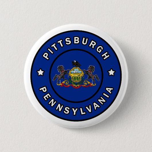 Badge Rond 5 Cm Pittsburgh Pennsylvanie (Devant)