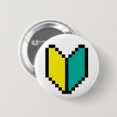 Badge Rond 5 Cm Pixel 8 bits Wakaba / Mark Shoshinsha (Devant & derrière)