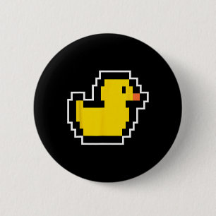 Badge Rond 5 Cm Pixel Little Duck 80s Vidéo Jeu Costume Halloween