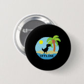 Badge Rond 5 Cm Pixelated Dinosaur Vacation Tech Enthusiasts Coder (Devant & derrière)