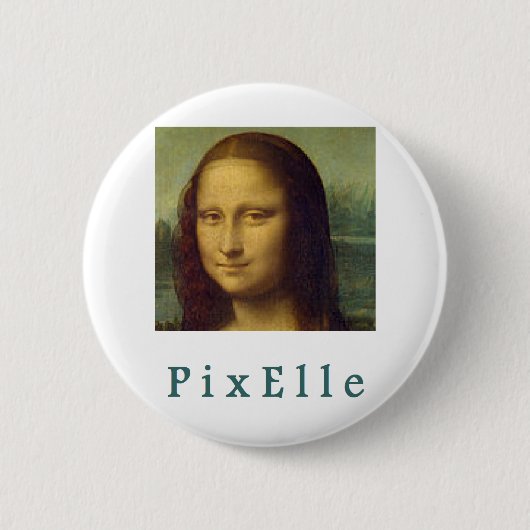 Badge Rond 5 Cm Pixelle femme (Devant)