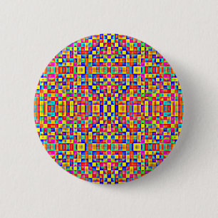 Badge Rond 5 Cm Pixels colorés