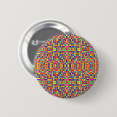 Badge Rond 5 Cm Pixels colorés (Devant & derrière)