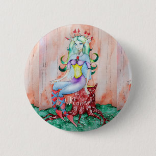 Badge Rond 5 Cm Pixie Imaginaire Fairy Thunder_Cove