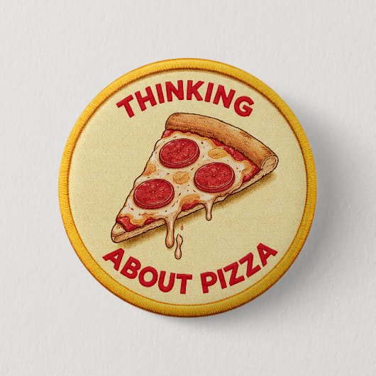 Badge Rond 5 Cm Pizza (Devant)