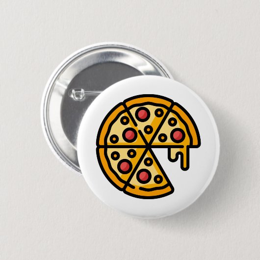 Badge Rond 5 Cm Pizza (Devant & derrière)