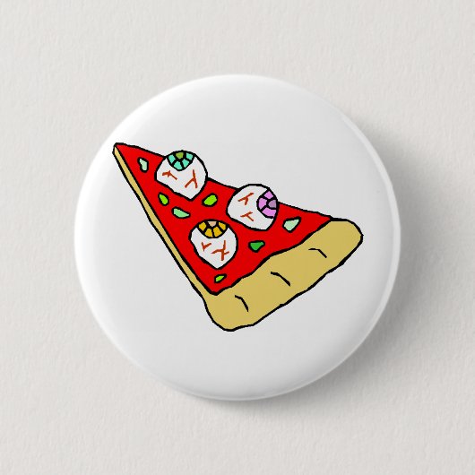 Badge Rond 5 Cm Pizza de globe oculaire (Devant)