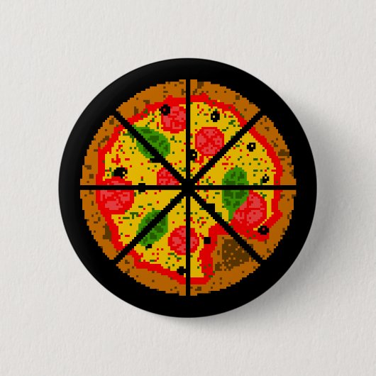 Badge Rond 5 Cm Pizza de pixel (Devant)