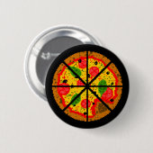 Badge Rond 5 Cm Pizza de pixel (Devant & derrière)