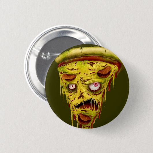 Badge Rond 5 Cm pizza de _zombie (Devant & derrière)