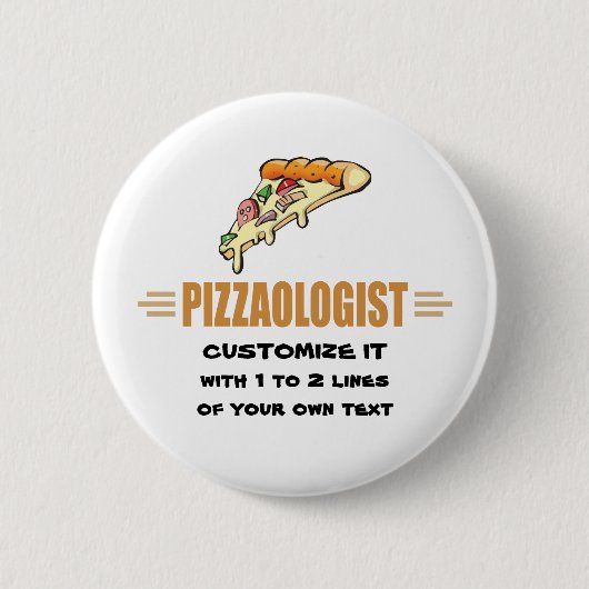 Badge Rond 5 Cm Pizza drôle (Devant)