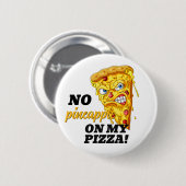 Badge Rond 5 Cm Pizza En Colère D'Ingrédient Personnalisé (Devant & derrière)
