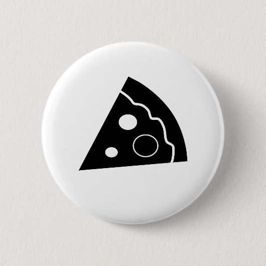 Badge Rond 5 Cm Pizza noire (Devant)