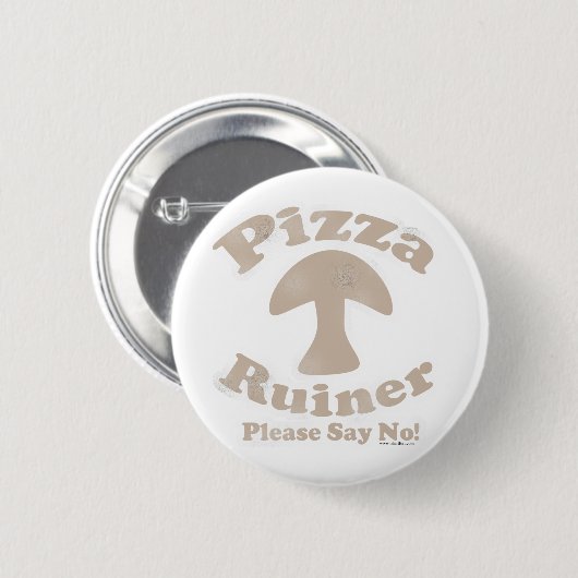 Badge Rond 5 Cm Pizza Ruiner (Devant & derrière)
