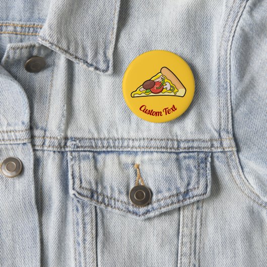 Badge Rond 5 Cm Pizza slice (En situation)