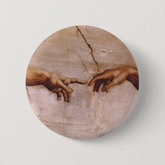Badge Rond 5 Cm Plafond de chapelle de Sistine (Devant)