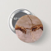Badge Rond 5 Cm Plafond de chapelle de Sistine (Devant & derrière)