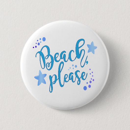 Badge Rond 5 Cm Plage (Devant)