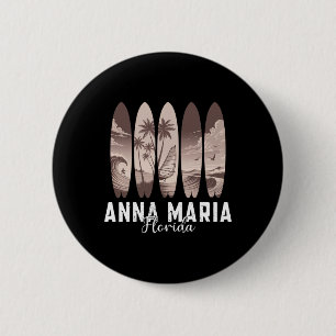 Badge Rond 5 Cm Plage Anna Maria Floride Planche de surf Hommes Fe