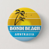 Badge Rond 5 Cm Plage Bondi Australie (Devant)