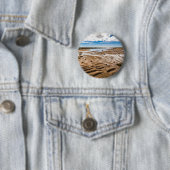 Badge Rond 5 Cm Plage de Budir, Islande (En situation)