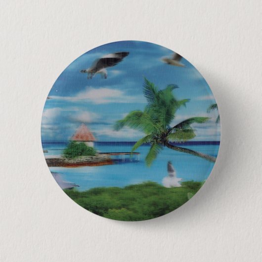 Badge Rond 5 Cm Plage de cocotier palmier.jpg (Devant)