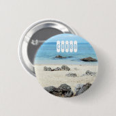 Badge Rond 5 Cm Plage de Coron à Palawan Philippines (Devant & derrière)