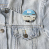 Badge Rond 5 Cm Plage de Coron à Palawan Philippines (En situation)