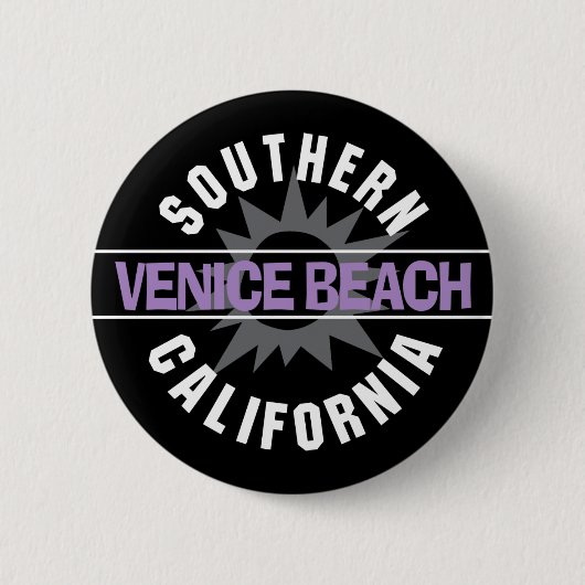 Badge Rond 5 Cm Plage de la Californie du sud - de Venise (Devant)