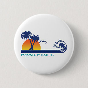 Badge Rond 5 Cm Plage de Panama City