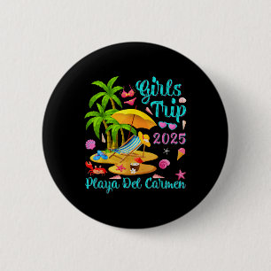 Badge Rond 5 Cm Plage de Playa Del Carmen au Mexique, voyage d'été
