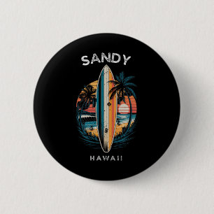 Badge Rond 5 Cm Plage de sable Hawaii Hommes Femmes Surf _1 