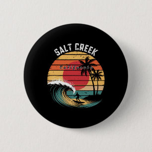 Badge Rond 5 Cm Plage de Salt Creek Californie Plage Surf 