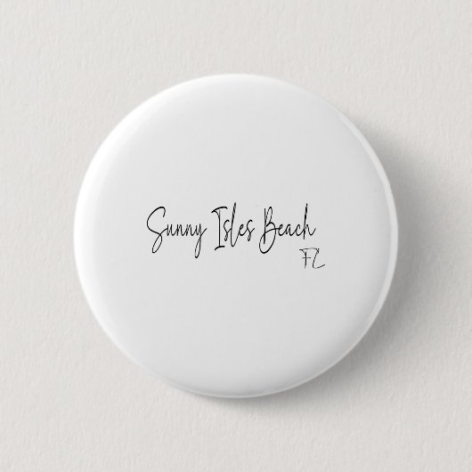 Badge Rond 5 Cm Plage de Sunny Isles Floride Ca Rétro (Devant)