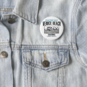 Badge Rond 5 Cm Plage de Venice (En situation)