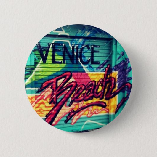 BADGE ROND 5 CM PLAGE DE VENISE (Devant)