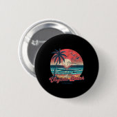 Badge Rond 5 Cm Plage de Virginie (Devant & derrière)