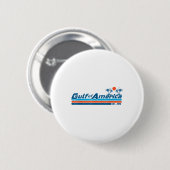 Badge Rond 5 Cm Plage drapeau américain rétro (Devant & derrière)