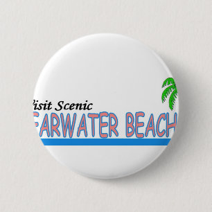 Badge Rond 5 Cm Plage pittoresque de Clearwater de visite