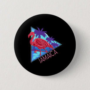 Badge Rond 5 Cm Plage Rétro Années 80 Vacances Vintage Jamaïque Po