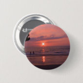 Badge Rond 5 Cm Plage romantique Hawaii Sunset Ocean Beach (Devant & derrière)