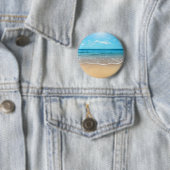 Badge Rond 5 Cm Plage sablonneuse parfaite (En situation)