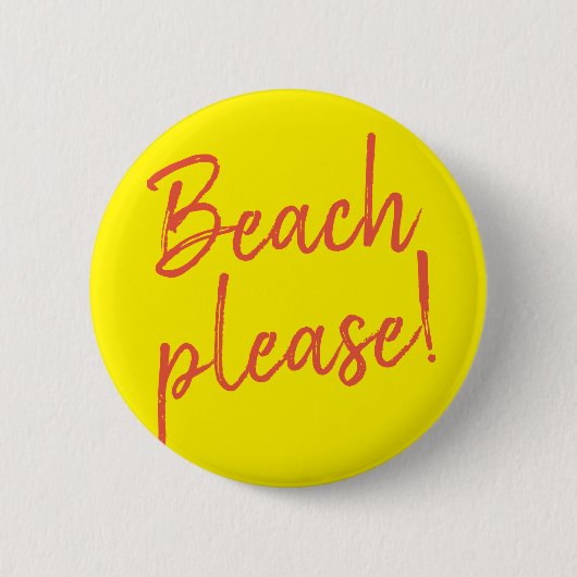 Badge Rond 5 Cm Plage s'il vous plaît (Devant)