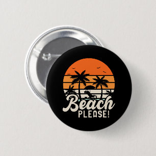 Badge Rond 5 Cm Plage S'il Vous Plaît